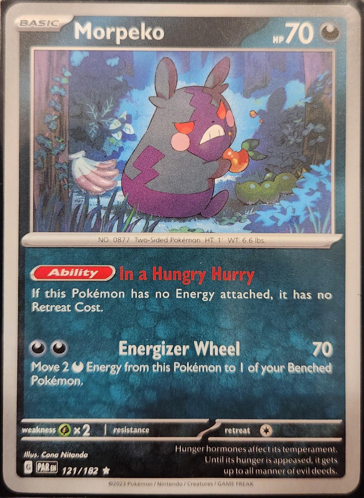 Paradox Rift Morpeko Pokémon card